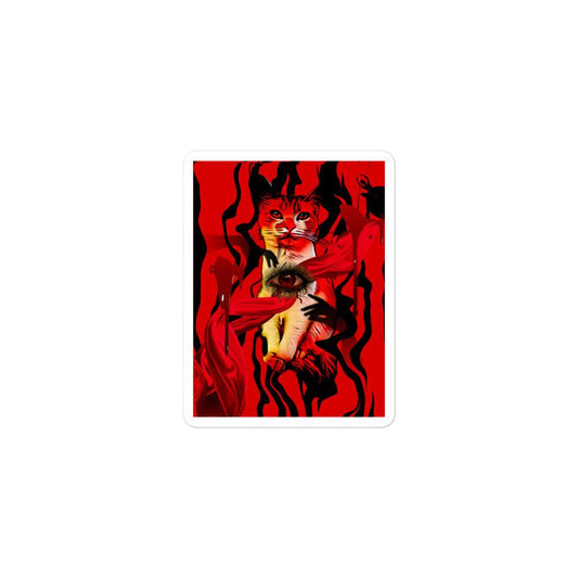 Suspiria Cat Sticker - Psychedelic Purr