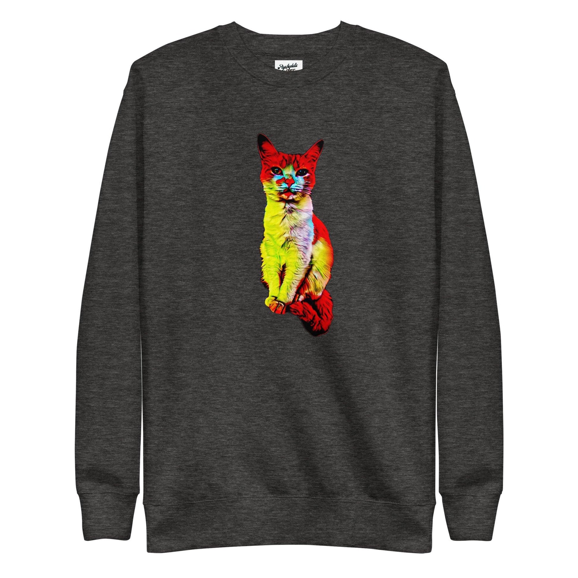 Flamin' Hot Kitty Sweatshirt - Psychedelic Purr