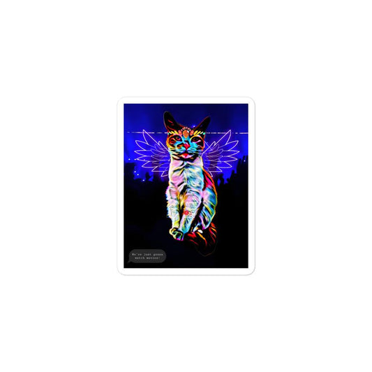 Raver Kitty Sticker - Psychedelic Purr