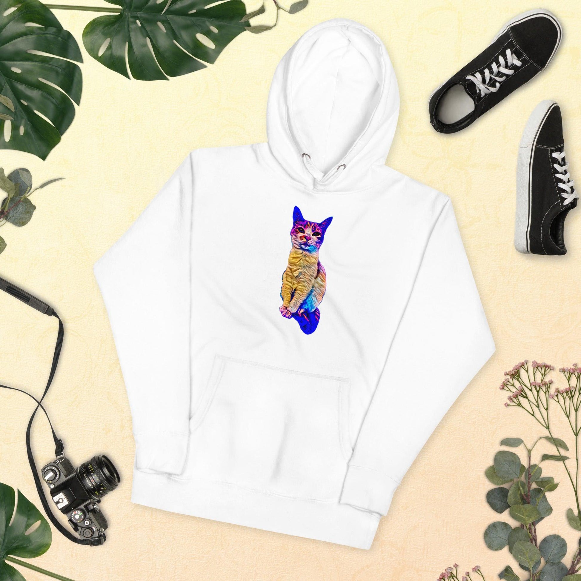 Unisex Chroma Kitty Hoodie - Psychedelic Purr