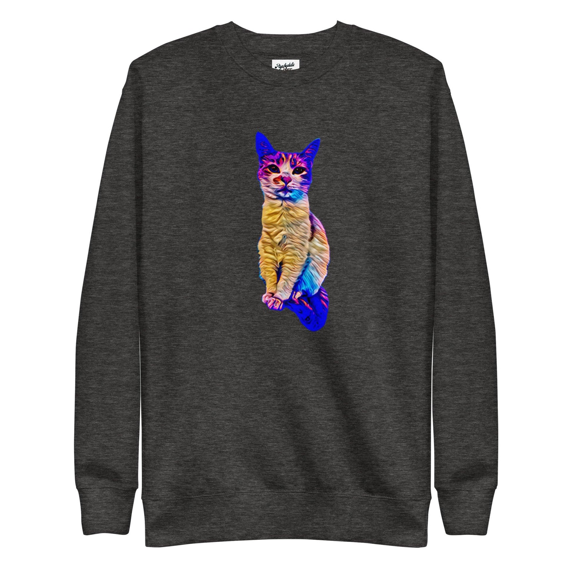 Unisex Chroma Kitty Sweatshirt - Psychedelic Purr