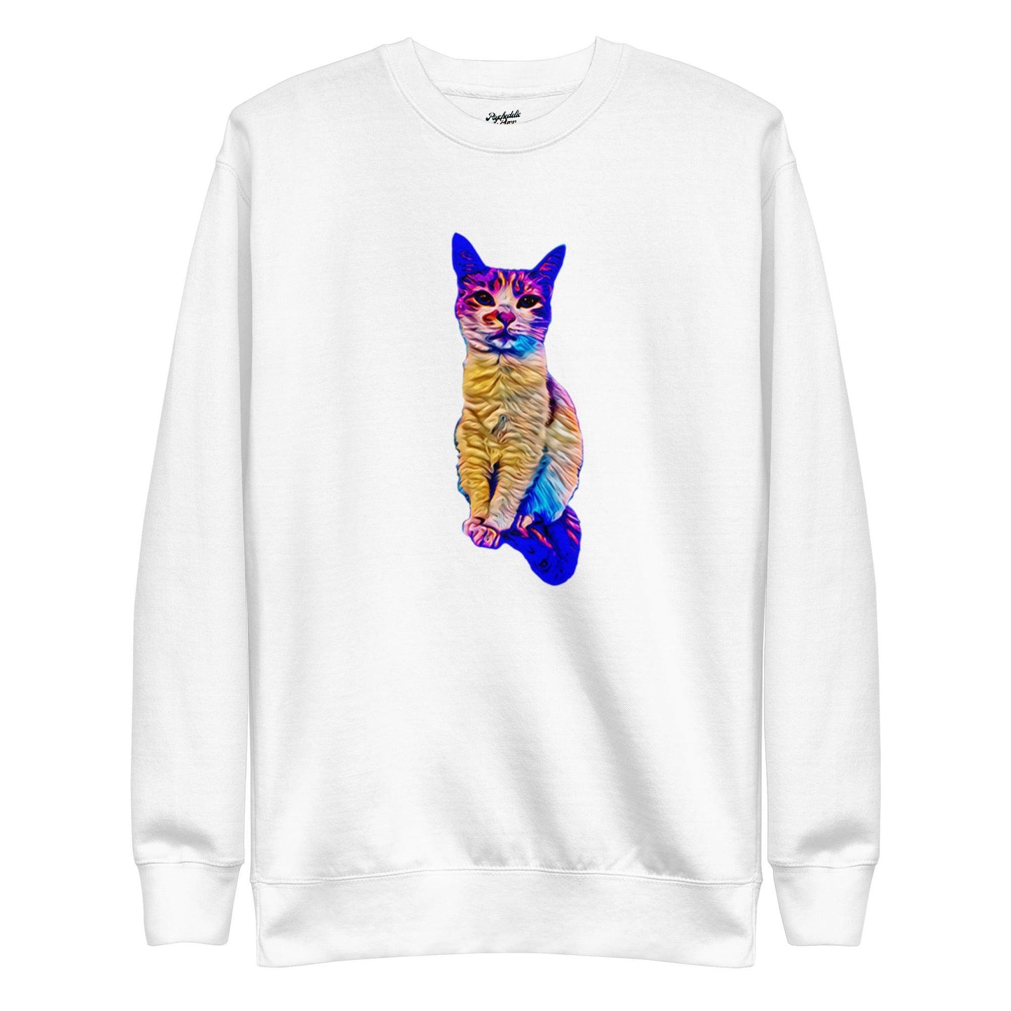 Unisex Chroma Kitty Sweatshirt - Psychedelic Purr