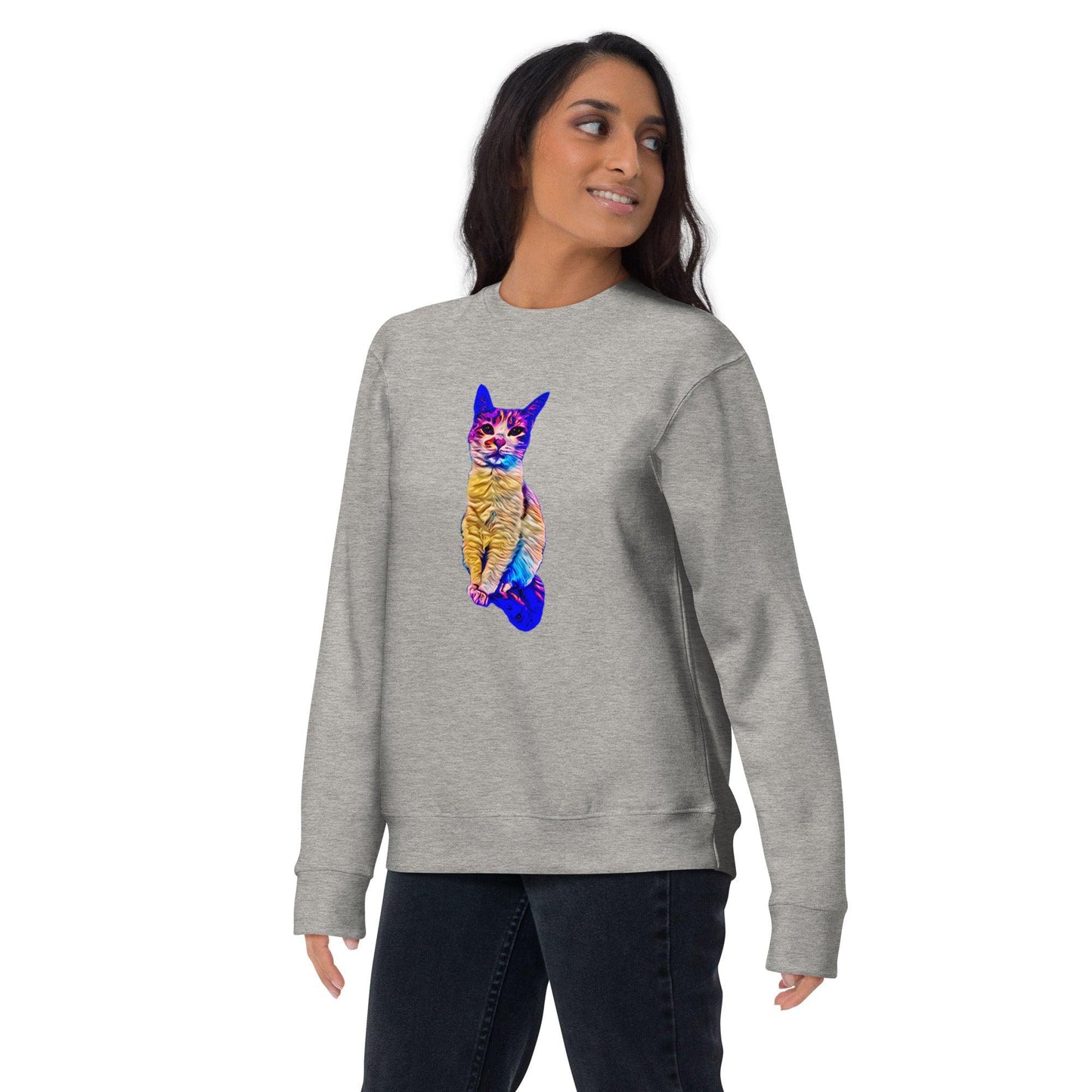 Unisex Chroma Kitty Sweatshirt - Psychedelic Purr