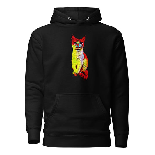 Unisex Flamin' Hot Kitty Hoodie - Psychedelic Purr