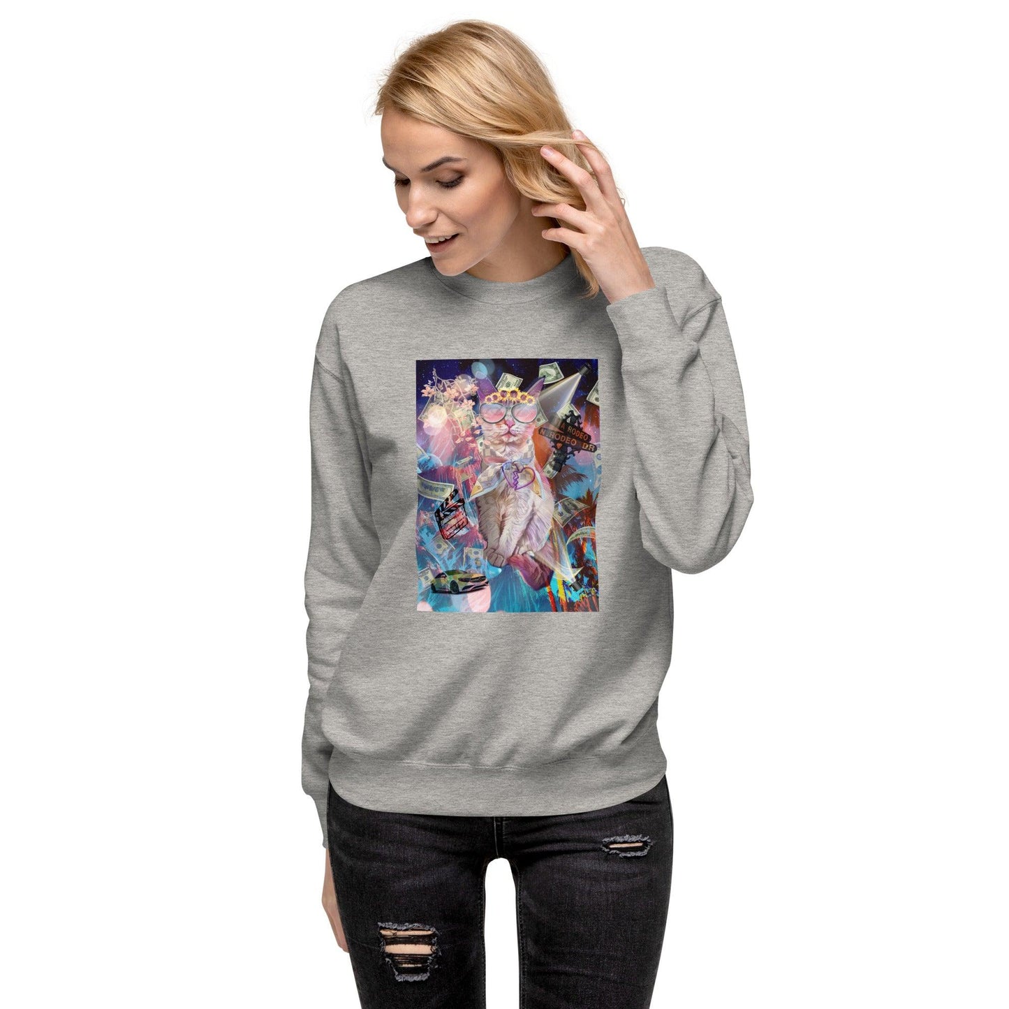 Unisex Hollywood Sweatshirt - Psychedelic Purr
