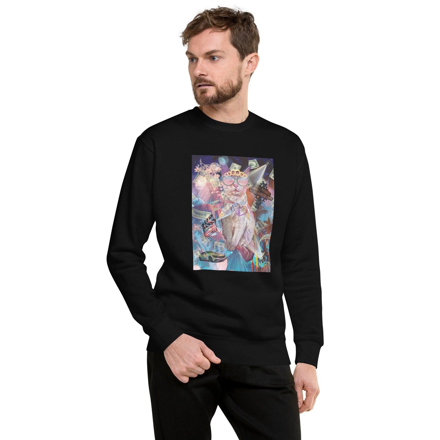 Unisex Hollywood Sweatshirt - Psychedelic Purr