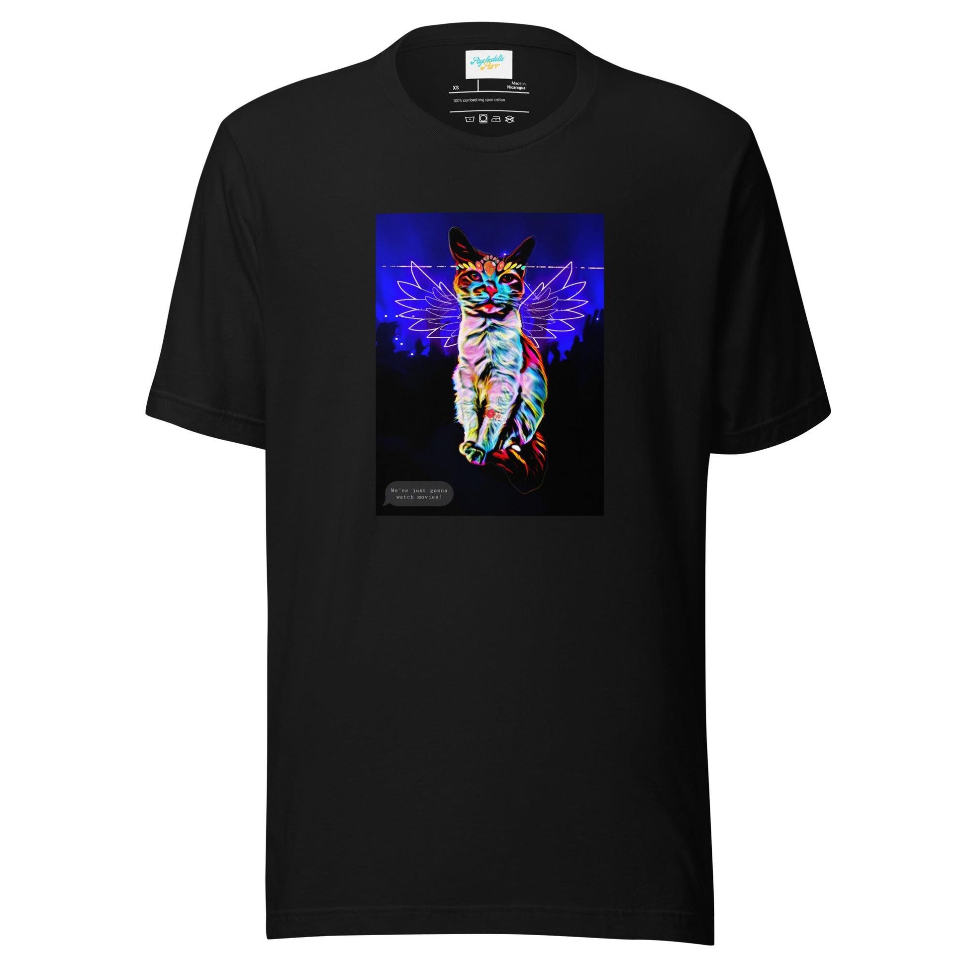 Unisex Raver T-Shirt - Psychedelic Purr