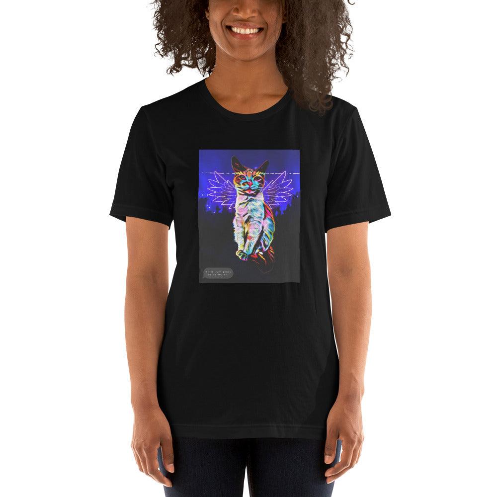 Unisex Raver T-Shirt - Psychedelic Purr