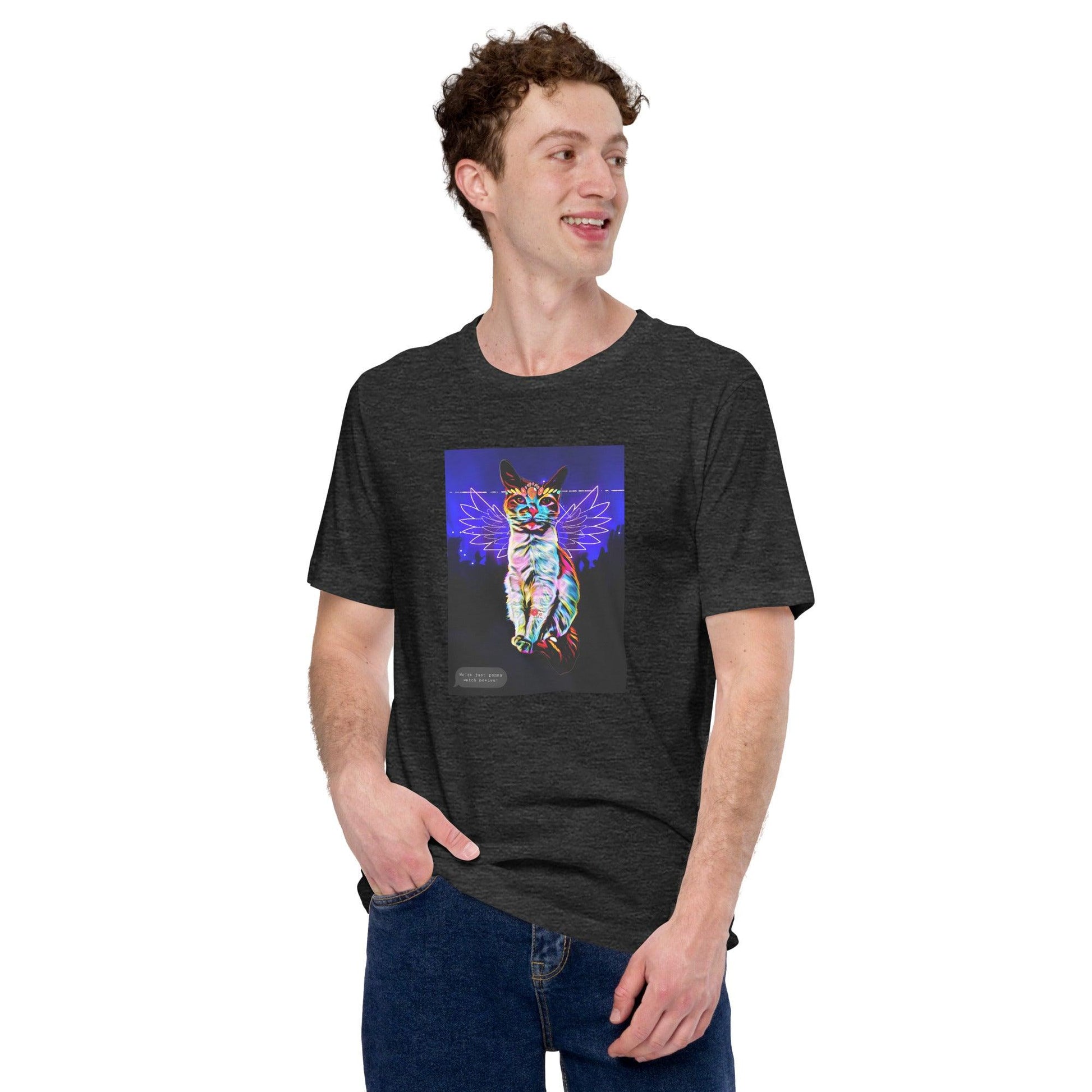 Unisex Raver T-Shirt - Psychedelic Purr