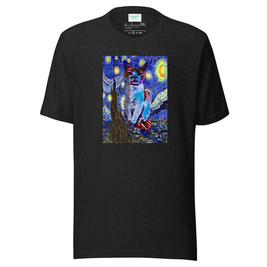 Unisex Starry Night T-Shirt - Psychedelic Purr