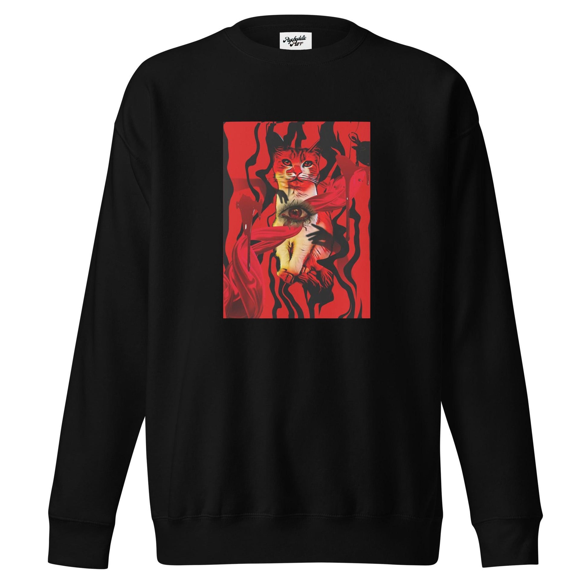 Unisex Suspiria Cat Sweatshirt - Psychedelic Purr