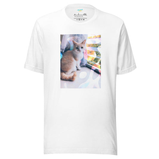 Unisex Windowsill Kitty T-Shirt - Psychedelic Purr
