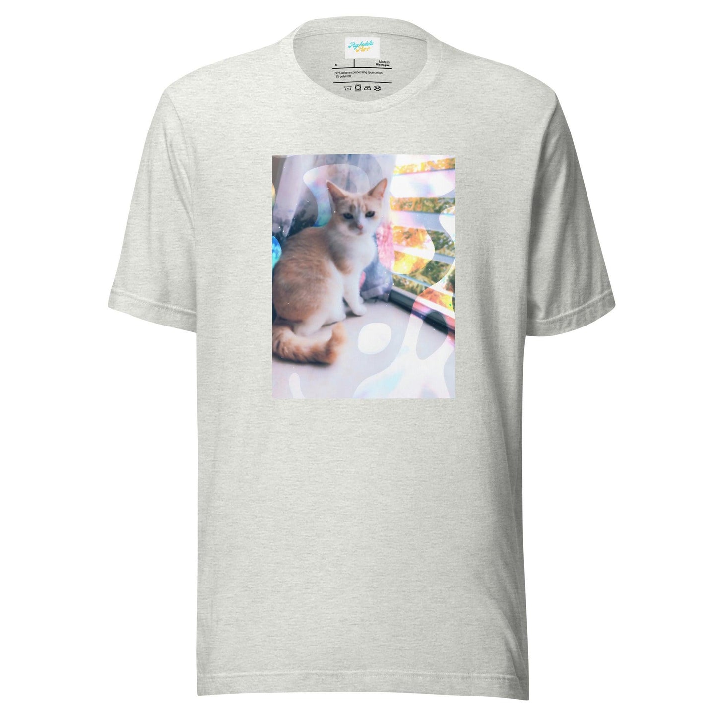 Unisex Windowsill Kitty T-Shirt - Psychedelic Purr