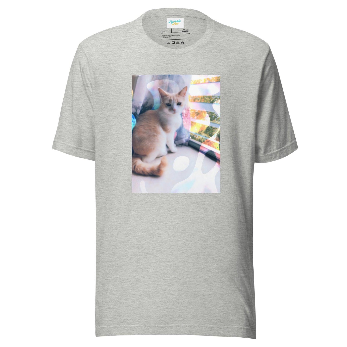 Unisex Windowsill Kitty T-Shirt - Psychedelic Purr