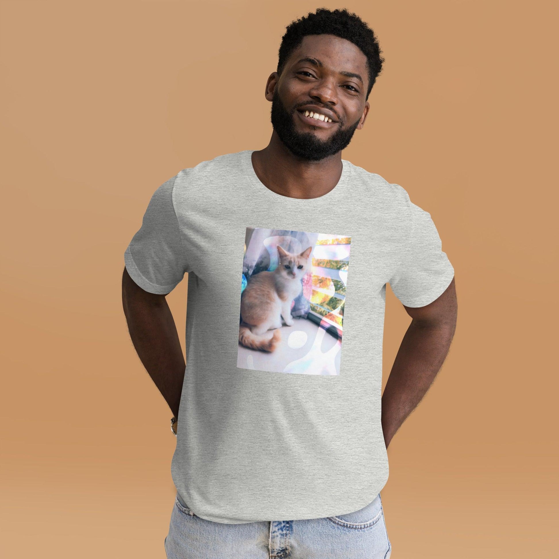 Unisex Windowsill Kitty T-Shirt - Psychedelic Purr